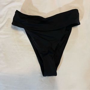 PACSUN HIGH WAISTED CHEEKY BLACK SWIM BOTTOMS